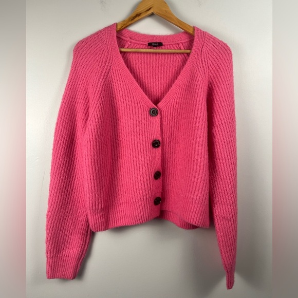 Rails Josie fuzzy Cardigan in Malibu Pink Wool Blend Size small - Picture 3 of 7